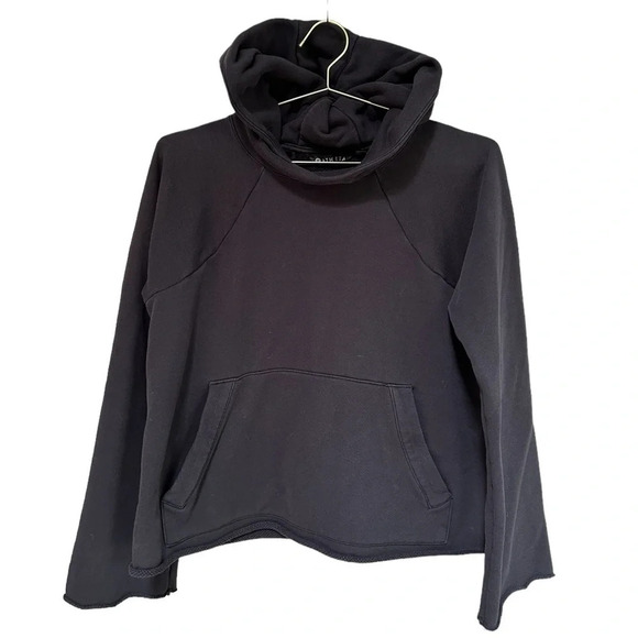 Athleta | Womens French Terry Pique Hoodie in Black, Size Medium - Picture 1 of 6